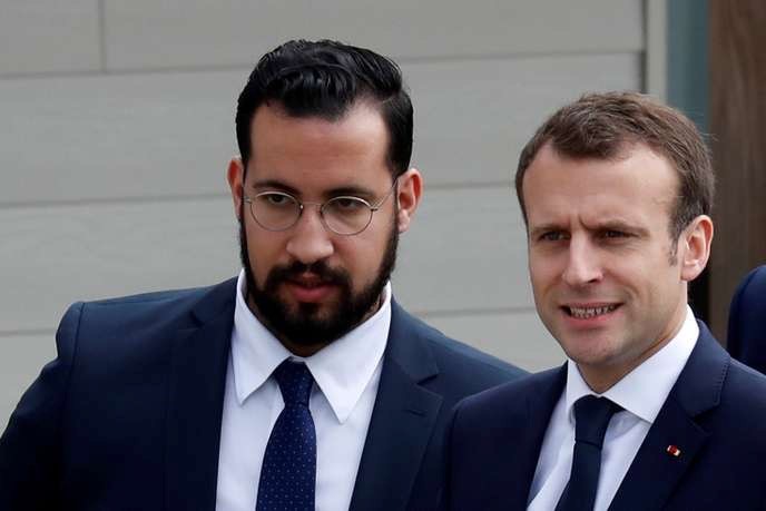 Thug Love? Macron (r.) and his former bodyguard